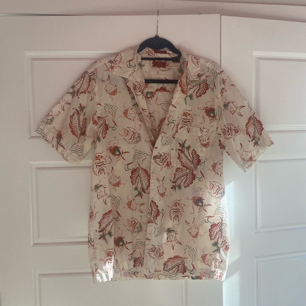 Izod vintage Hawaiian beach shirt